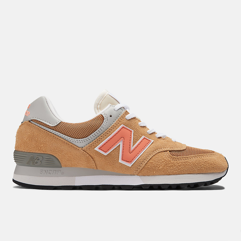 New Balance MADE in UK 576 Shoes Latte with Doe and Fusion Coral